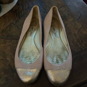 Jimmy Choo Ballet Flates with Glitter Tips